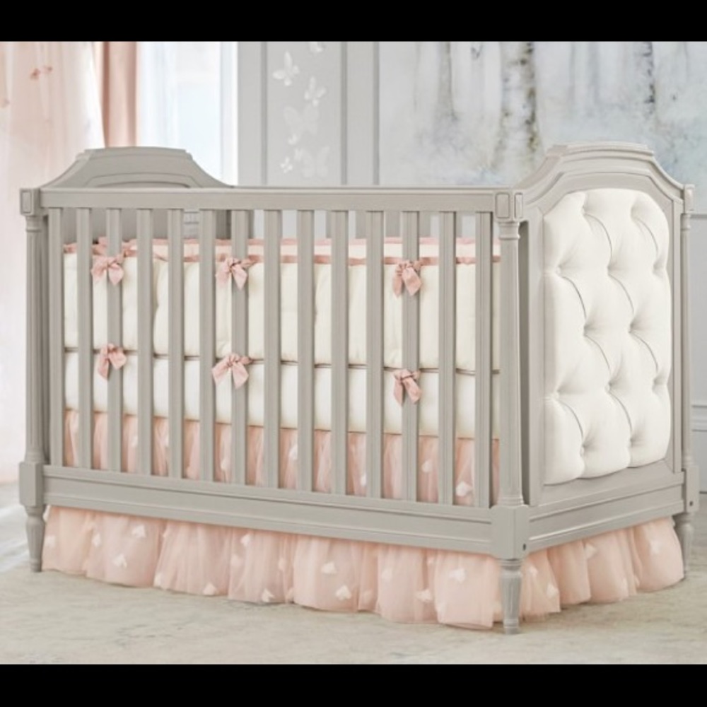 Monique Lhuillier Etheral Tulle Crib Skirt